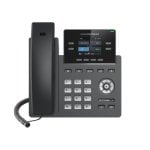 Telefono IP nero Grandstream Networks GRP2612W con 2 linee e display TFT da 2,4", WiFi