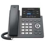 Téléphone IP Gigabit 4 lignes Grandstream GRP2612G avec écran LCD 2,4 pouces, noir, filaire Téléphone IP Gigabit 4 lignes Grandstream GRP2612G avec écran LCD 2,4 pouces, noir, filaire