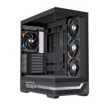 Einarex PRISMA S800 RGB, schwarzer gehärteter Glasspiegel, 10 x 120 mm, ATX-Gaming-Tower