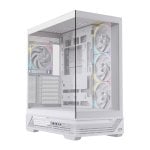 Einarex PRISMA S800 RGB Weiß verspiegelter Glasturm mit 10 ATX-Lüftern
