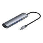 Baseus Typ-C-USB-Hub für USB 3.0/HDMI/Rj-45 Cinzento