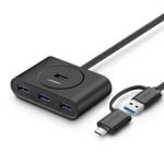 HUB USB Ugreen 40850 4 Puertos USB 3.0 OTG 5Gb/s Protección Eléctrica Negro HUB USB Ugreen 40850 4 Puertos USB 3.0 OTG 5Gb/s Protección Eléctrica Negro