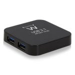 Hub USB Ewent EW1134 4 Puertos USB 3.1 Gen1 5Gbit/s 52,5cm Negro Compacto Hub USB Ewent EW1134 4 Puertos USB 3.1 Gen1 5Gbit/s 52,5cm Negro Compacto