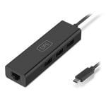 USB-C Hub 1Life usb:hub 3 USB 3.0 RJ-45 Preto 3xUSB 3.0 bis zu 5Gbps Gigabit Ethernet USB-C Hub 1Life usb:hub 3 USB 3.0 RJ-45 Preto 3xUSB 3.0 bis zu 5Gbps Gigabit Ethernet