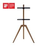 Suporte para TV Thomson Wood, madeira maciça, altura regulável até 65″ VESA 400x400mm, 40kg
