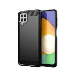 Custodia nera antiscivolo ultrasottile in silicone Forcell per Samsung Galaxy A22 4G