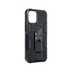 Custodia Forcell Defender per iPhone 12 Pro Max in silicone nero antiurto con tagli precisi
