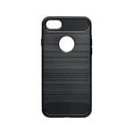 Custodia Forcell in silicone antiscivolo ultrasottile nero per Apple iPhone 7/8