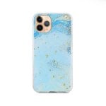 Custodia in silicone blu Forcell Marble per Apple iPhone 11 Pro, protezione premium