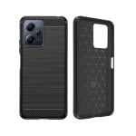 Custodia Forcell Carbon per Xiaomi Redmi Note 12 5G in silicone ultrasottile antiscivolo nera