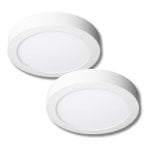 Downlight LED Superficie JANDEI Pack 2 18W 4200K 1440lm Aluminio Blanco 120° Ø210mm