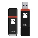 Clé USB Kodak K100 32GB USB 2.0 Noir Rouge Compacte avec Capuchon