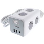 Base múltiple Osca Connect 6 tomas 16A USB A y USB C cable 2 metros 3600W