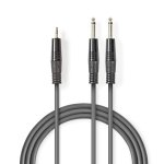 Câble audio stéréo Nedis 2x 6,35 mm mâle - 3,5 mm. - Coth23200gy30 Câble audio stéréo Nedis 2x 6,35 mm mâle - 3,5 mm. - Coth23200gy30