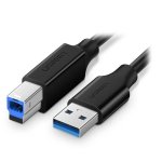 Cable USB Ugreen 10372 2m USB A USB B 5Gb/s Chapado en Oro Negro Cable USB Ugreen 10372 2m USB A USB B 5Gb/s Chapado en Oro Negro