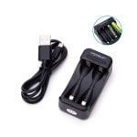Aigostar Fast Charge 2x AA/AAA USB-Akkuladegerät mit LED-Überlastungsschutz