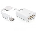 Adaptador DisplayPort a DVI-I DeLOCK 61765 0.125m Blanco Soporte 1920x1200