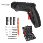 Aparafusadora elétrica Klack Mini 3Nm/220rpm, 46 peças, bateria de 1500mAh, USB-C