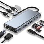 Adaptador Klack HUB USB-C 10 en 1 HDMI 4K VGA Ethernet Aluminio Dual Display Adaptador Klack HUB USB-C 10 en 1 HDMI 4K VGA Ethernet Aluminio Dual Display