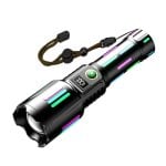 Linterna Klack Táctica Recargable 990000 Lúmenes PowerBank USB 5 Modos IP67 LCD