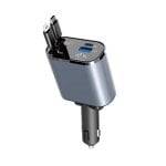 Cargador de Coche Klack 4 en 1 120W Retráctil USB Tipo-C/Lightning Power Delivery