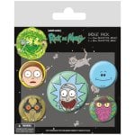 Lot de badges métalliques Rick & Morty Pyramid pack 5 unités 2,5 cm et 3,8 cm Lot de badges métalliques Rick & Morty Pyramid pack 5 unités 2,5 cm et 3,8 cm