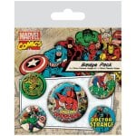 Chapa metálica Pyramid Marvel Pack de 5 unidad en cartón con celofán Chapa metálica Pyramid Marvel Pack de 5 unidad en cartón con celofán