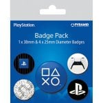 Confezione di fogli metallici Pyramid PlayStation da 5 unità con licenza ufficiale, diametro 2,5/3,8 cm