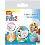 Pyramid Pets Metall-Abzeichen-Pack, 5 Stück, 2,5 cm/3,8 cm, offizielle Lizenz