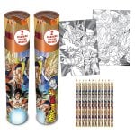 DRAGON BALL Pyramidenkoffer mit 12 Buntstiften, Anspitzer und 2 Postern