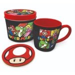Packung mit 315 ml Pyramid Super Mario-Keramikbechern, Korkuntersetzern, verzierter Dose und einem offiziell lizenzierten Logo. Packung mit 315 ml Pyramid Super Mario-Keramikbechern, Korkuntersetzern, verzierter Dose und einem offiziell lizenzierten Logo.