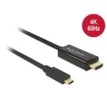 Câble USB-C HDMI DeLOCK 85290 1 m mâle-mâle plaqué or Câble USB-C HDMI DeLOCK 85290 1 m mâle-mâle plaqué or