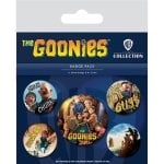 Badge Pyramide Les Goonies Pack de 5 badges officiels en métal 2,5/3,8 cm Épingle de sûreté