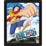 Poster lenticulaire effet 3D Pyramid One Piece encadré 23,5x28,5 cm sous licence officielle