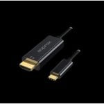 Adaptador USB-C a HDMI Uni AD1990 4K 1,8M Aluminio ABS macho gris Adaptador USB-C a HDMI Uni AD1990 4K 1,8M Aluminio ABS macho gris