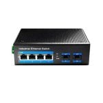 CUDY IG1004S2P Industrieller 1000Mbps Switch 4 PoE RJ45 + 2 SFP Vollduplex -40~80ºC