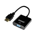 Adaptador Savio SAVAK-75 HDMI a VGA 1080p 60Hz Macho/Hembra Negro Adaptador Savio SAVAK-75 HDMI a VGA 1080p 60Hz Macho/Hembra Negro