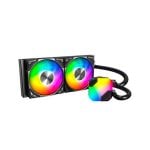 Montech HyperFlow ARGB 240-mm-Flüssigkeitskühlung mit 2 Lüftern, 3100 U/min, Schwarz aRGB Montech HyperFlow ARGB 240-mm-Flüssigkeitskühlung mit 2 Lüftern, 3100 U/min, Schwarz aRGB