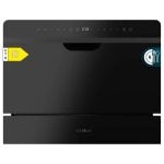 Cecotec 6-Service-Geschirrspüler, Klasse D, schwarzes Glas, Touch Control, Startverzögerung, Kindersicherung Cecotec 6-Service-Geschirrspüler, Klasse D, schwarzes Glas, Touch Control, Startverzögerung, Kindersicherung