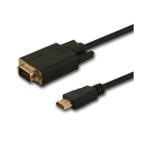 HDMI-zu-VGA-Kabel Savio CL-103 1,8 m 1080p Gold Stecker/Stecker Schwarz HDMI-zu-VGA-Kabel Savio CL-103 1,8 m 1080p Gold Stecker/Stecker Schwarz