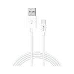 Cavo Savio CL-125 da USB-A a USB-C, 1 m, bianco, 2,1 A, 480 Mbps