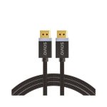 Cable Savio SAVKABELCL-166 DisplayPort 2m 8K HDR Macho/Macho Trenzado Oro Negro Cable Savio SAVKABELCL-166 DisplayPort 2m 8K HDR Macho/Macho Trenzado Oro Negro
