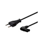 Cable Savio CL-144 3m Negro 2 Pines Macho/Macho Angular IEC Type E 250V Cable Savio CL-144 3m Negro 2 Pines Macho/Macho Angular IEC Type E 250V
