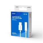 Adaptador SAVIO AK-52 USB-C a Mini Jack 3.5 mm DAC Blanco Macho-Hembra Adaptador SAVIO AK-52 USB-C a Mini Jack 3.5 mm DAC Blanco Macho-Hembra