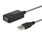Câble USB 2.0 mâle vers femelle Savio CL-76 5 m, noir, 480 Mbit/s