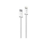 Cable UNI USB-C a Lightning 2m 30W 3A Nylon Carga Rápida Blanco Compatible Apple