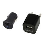 Chargeur USB LogiLink PA0076 12-24 V 5 V 1 A Noir Port USB 2.0 pour voiture/intérieur Chargeur USB LogiLink PA0076 12-24 V 5 V 1 A Noir Port USB 2.0 pour voiture/intérieur