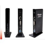 Docking Station Club 3D USB 3.2 Gen1 Type A 1x HDMI 1x DVI-I 6x USB-A RJ45 Audio 3.5 mm Negro