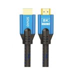 Cable HDMI 2.1 Savio CL-169 5M Trenzado 8K Azul y Negro HDR 48Gbps Oro Cable HDMI 2.1 Savio CL-169 5M Trenzado 8K Azul y Negro HDR 48Gbps Oro