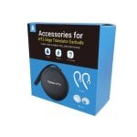 Auscultadores Timekettle com capa protetora, almofadas e ganchos para orelhas Auscultadores Timekettle com capa protetora, almofadas e ganchos para orelhas